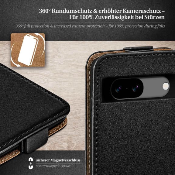 moex Flip Case Google Pixel 8a Klapphülle Leder Optik – Weiteres Produktbild 3 moex Flip Case Google Pixel 8a Klapphülle Leder Optik – Weiteres Produktbild 3