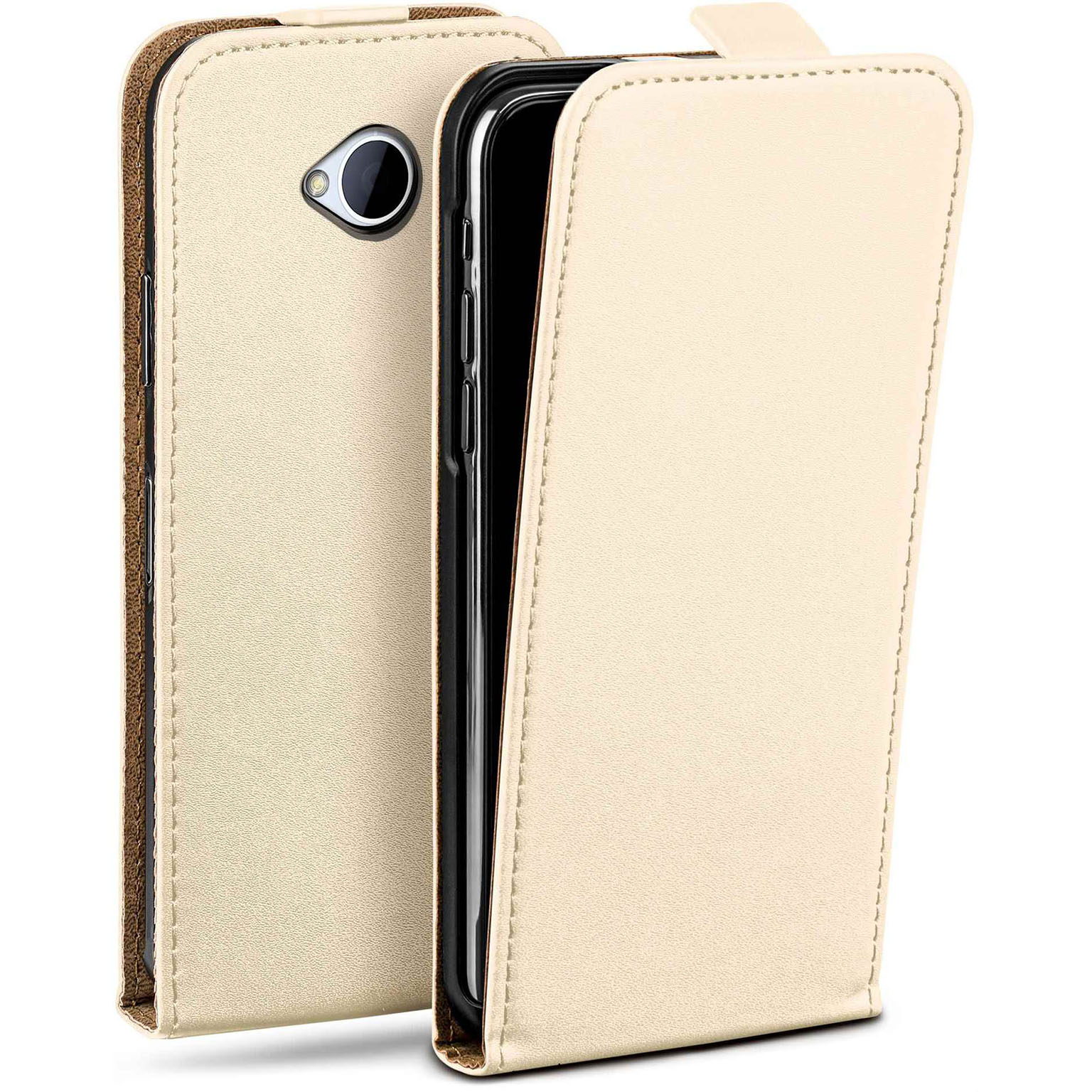 moex Flip Case HTC One M7 Klapphülle Leder Optik – Weiteres Produktbild 1