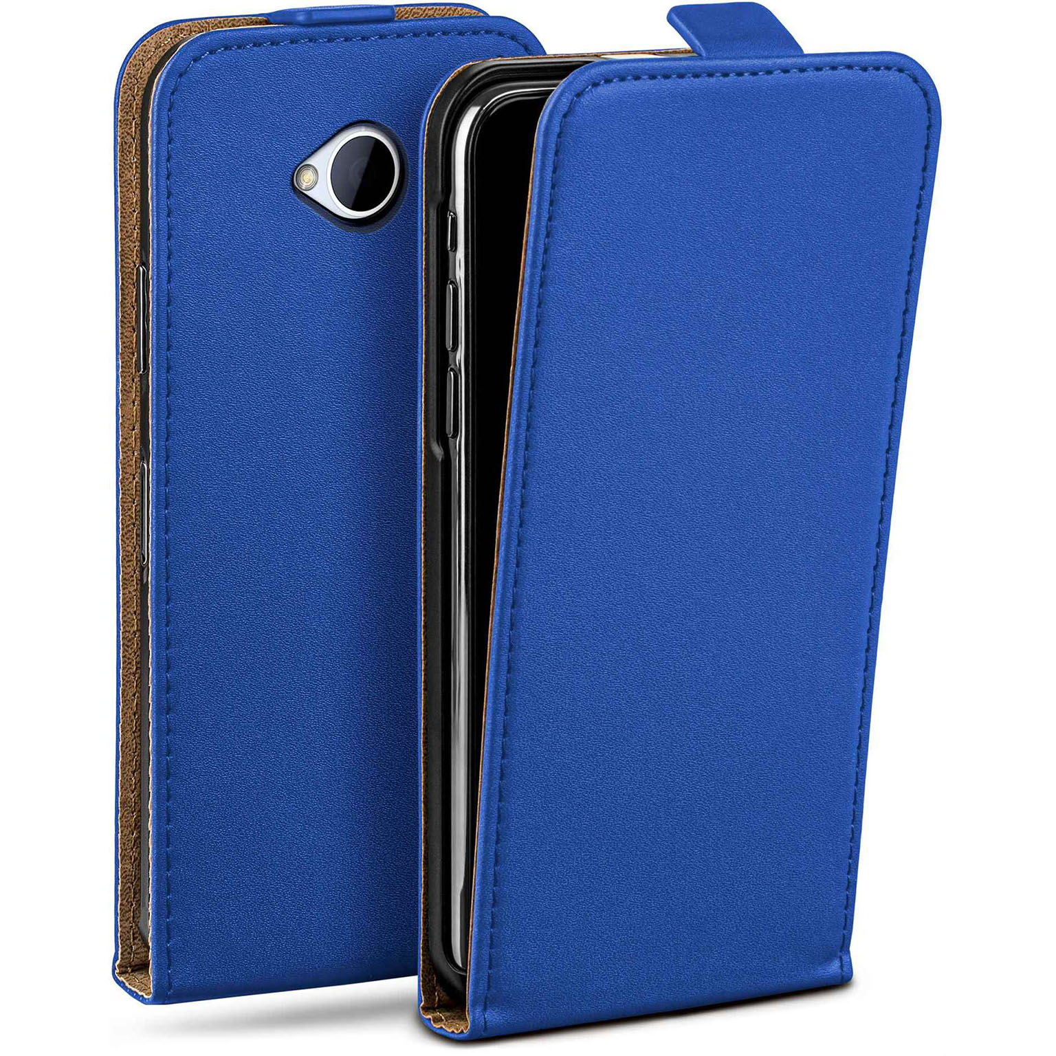 moex Flip Case HTC One M7 Klapphülle Leder Optik – Weiteres Produktbild 1