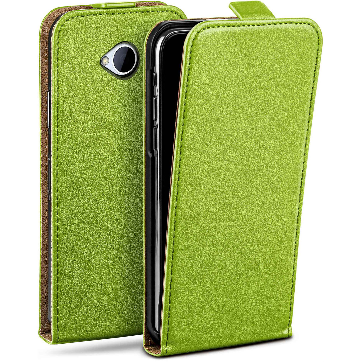 moex Flip Case HTC One M7 Klapphülle Leder Optik – Weiteres Produktbild 1