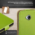 moex Flip Case HTC One M7 Klapphülle Leder Optik – Produktbild 3