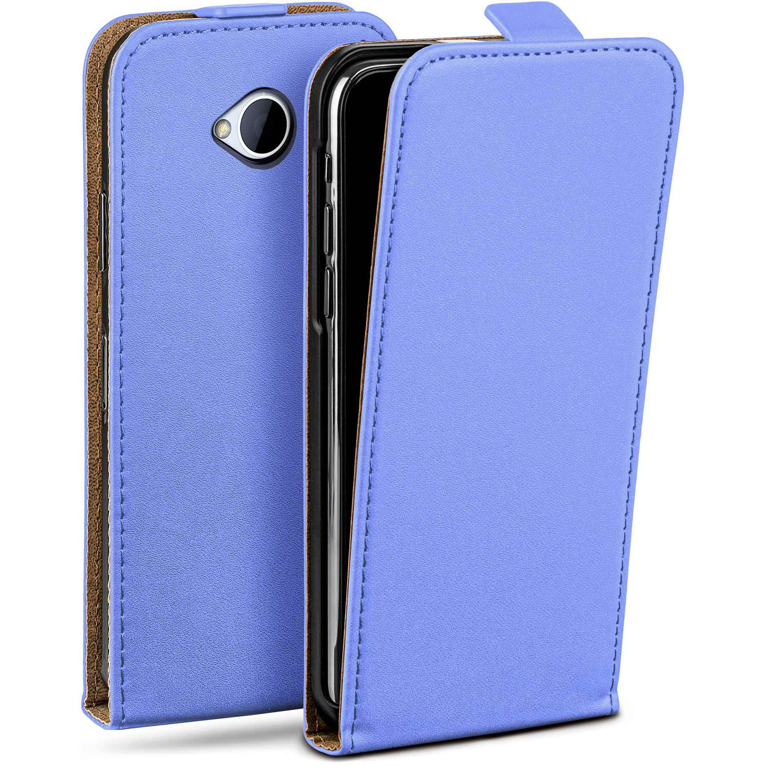 moex Flip Case HTC One M7 Klapphülle Leder Optik – Weiteres Produktbild 1