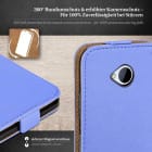 moex Flip Case HTC One M7 Klapphülle Leder Optik – Produktbild 3