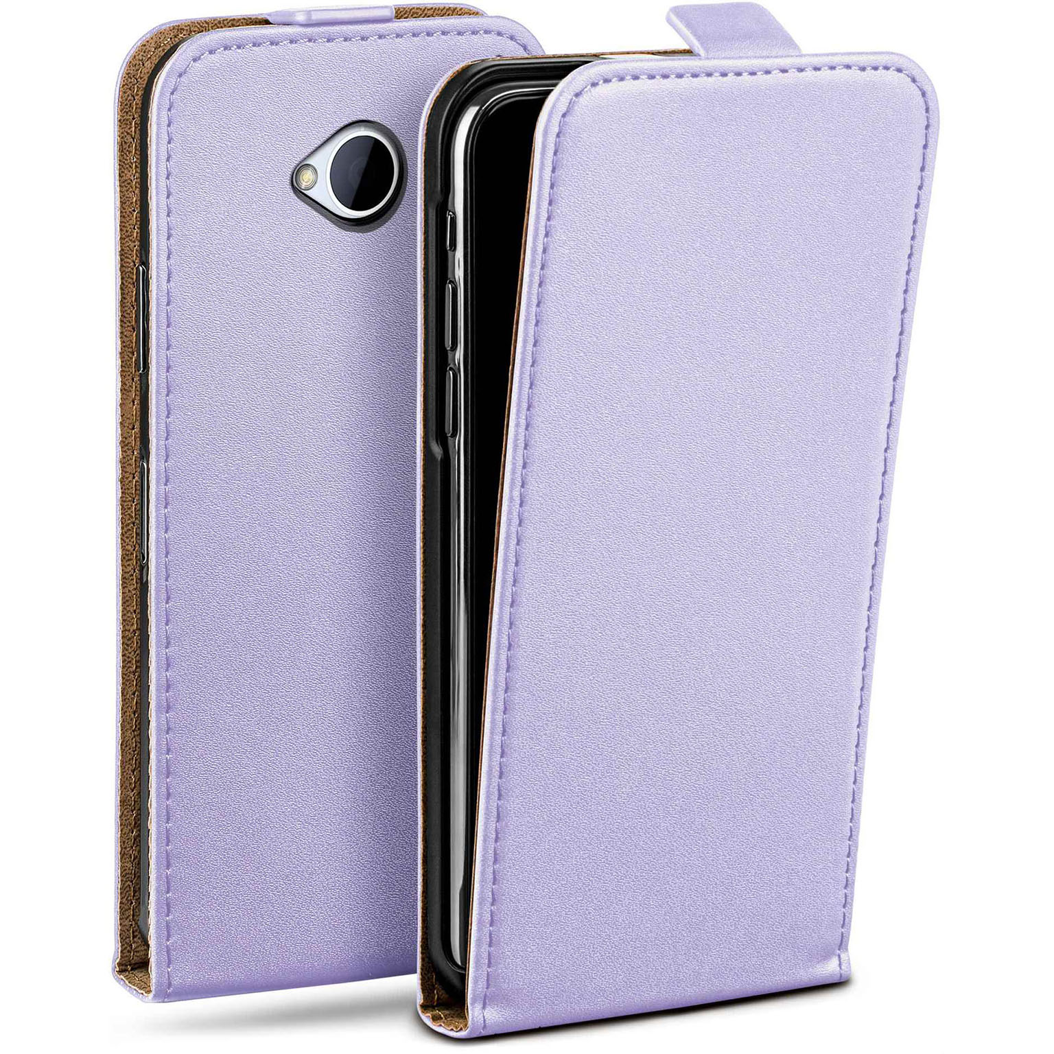moex Flip Case HTC One M7 Klapphülle Leder Optik – Weiteres Produktbild 1