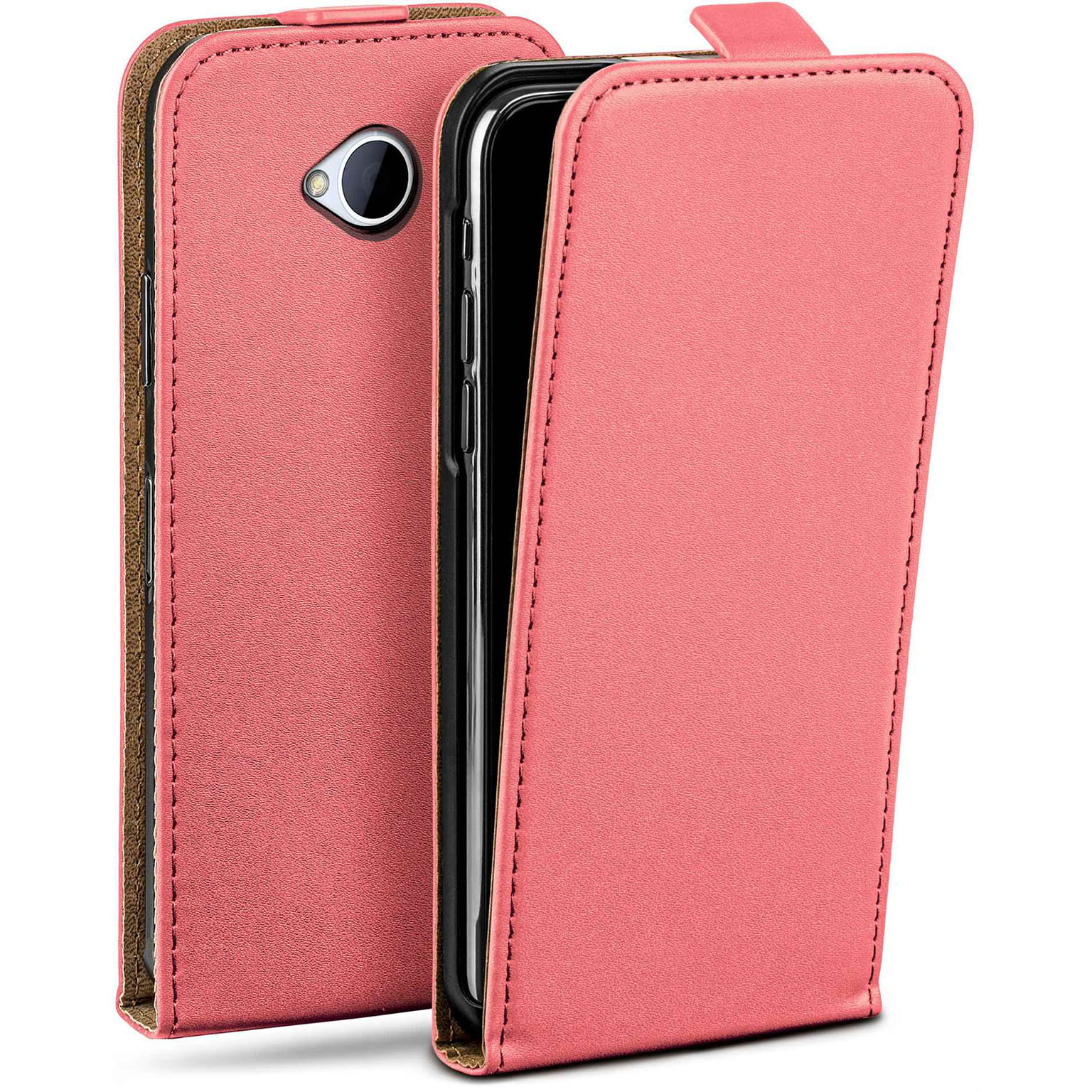 moex Flip Case HTC One M7 Klapphülle Leder Optik – Weiteres Produktbild 1