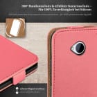 moex Flip Case HTC One M7 Klapphülle Leder Optik – Produktbild 3