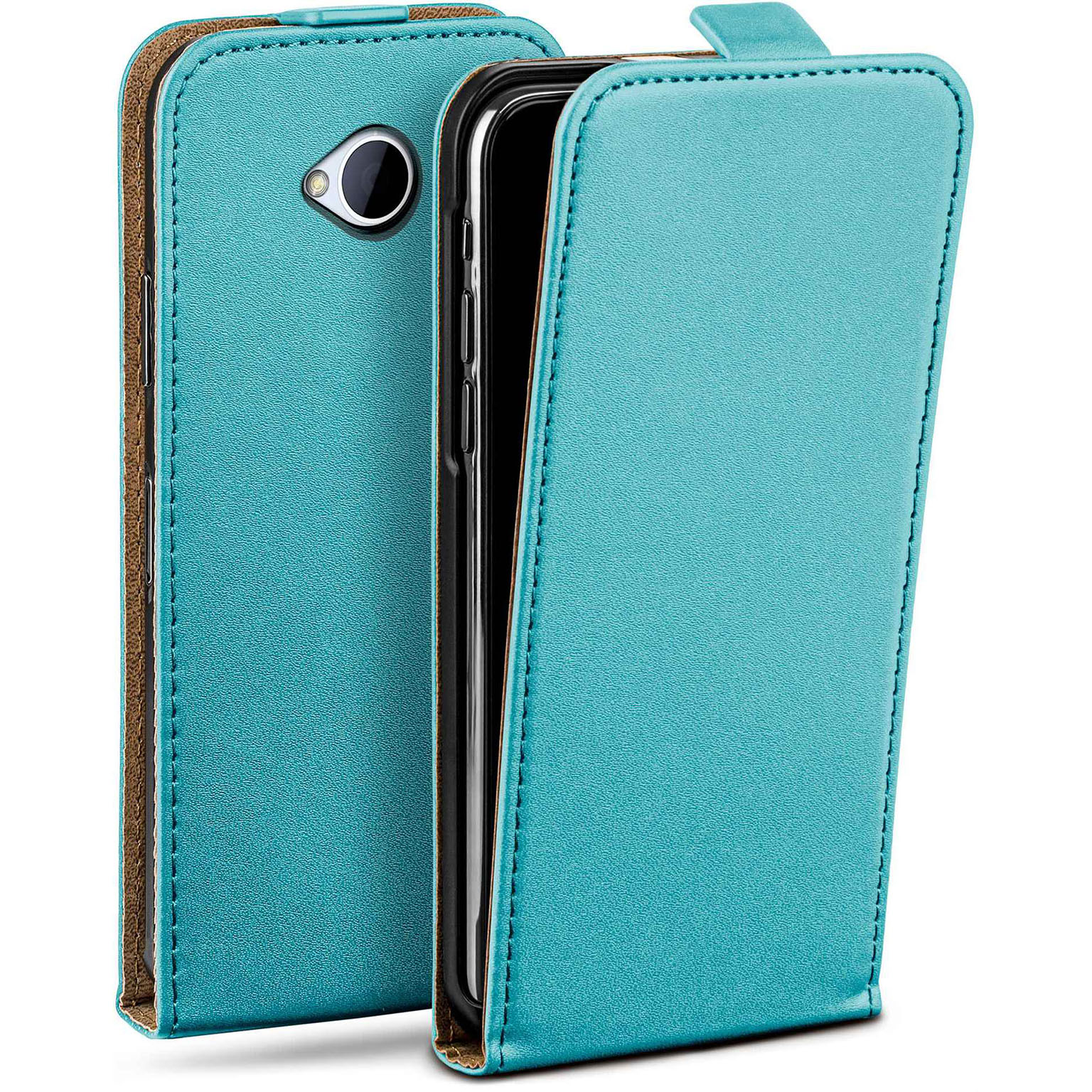 moex Flip Case HTC One M7 Klapphülle Leder Optik – undefined