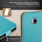 moex Flip Case HTC One M7 Klapphülle Leder Optik – Produktbild 3