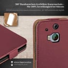moex Flip Case HTC One M8 Klapphülle Leder Optik – Weiteres Produktbild 3