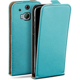 moex Flip Case HTC One M8 Klapphülle Leder Optik – Aqua-Cyan moex Flip Case HTC One M8 Klapphülle Leder Optik – Aqua-Cyan