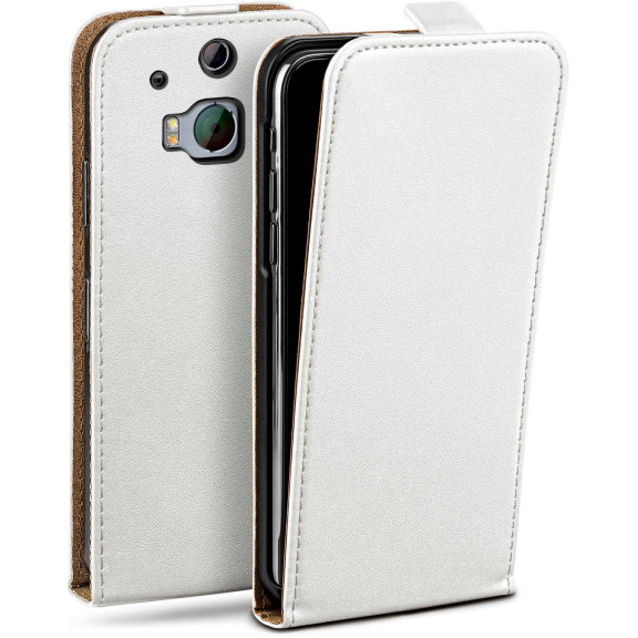 moex Flip Case HTC One M8 Klapphülle Leder Optik – Weiteres Produktbild 1