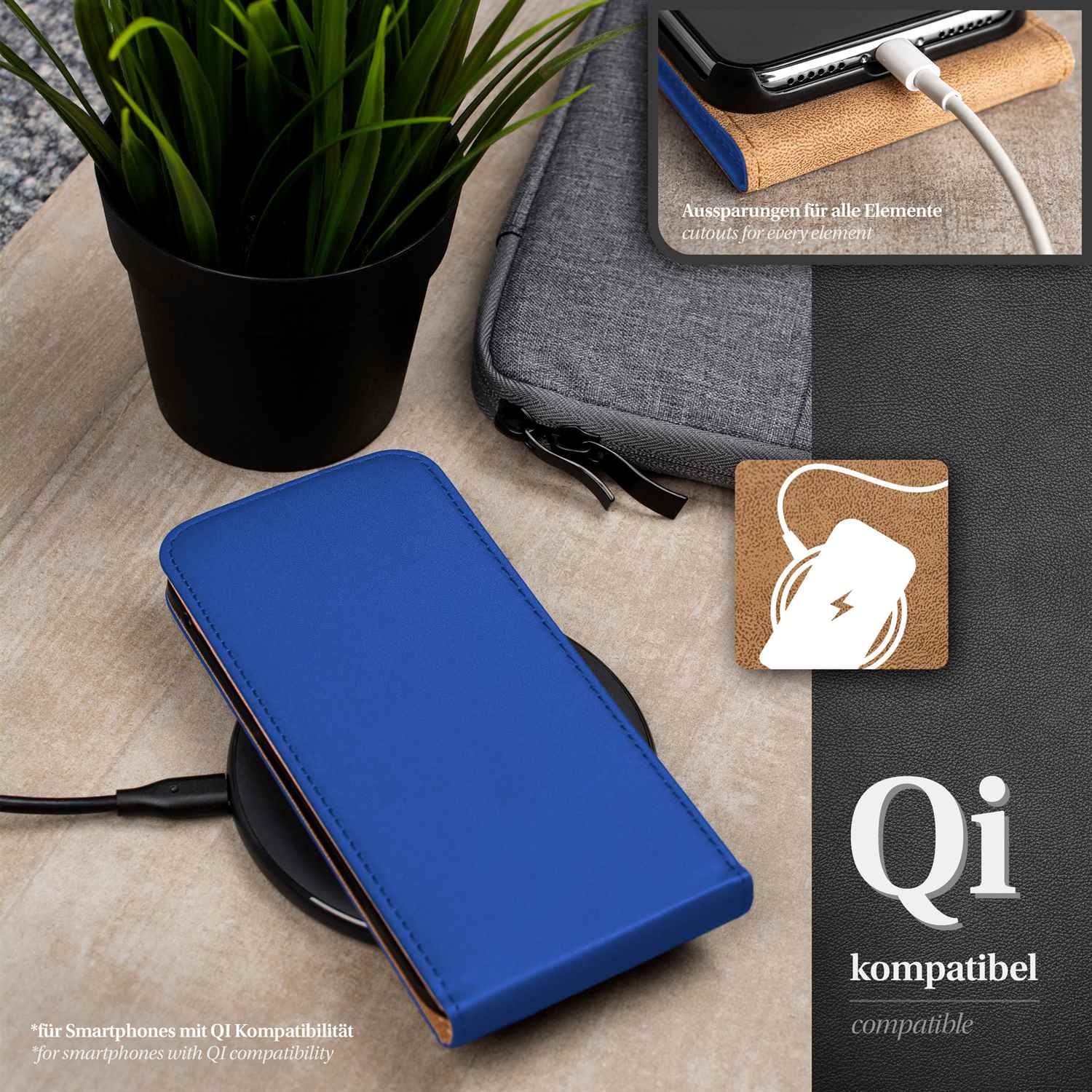 moex Flip Case Huawei Ascend Y300 Klapphülle Leder Optik – Weiteres Produktbild 5