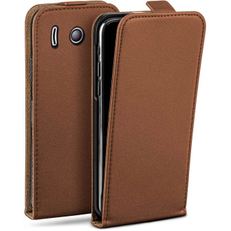 moex moex Flip Case Huawei Ascend Y300 Klapphülle Leder Optik – Umber-Brown