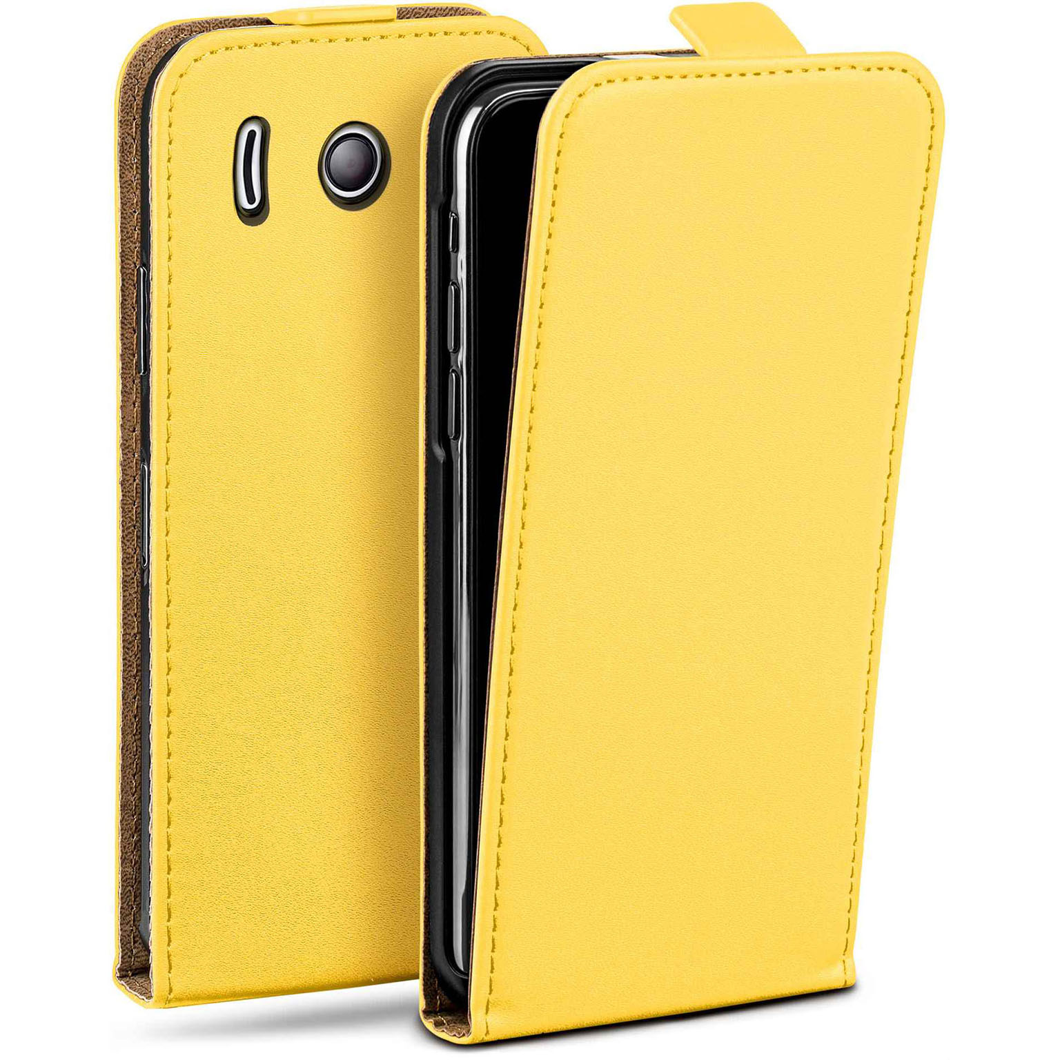 moex Flip Case Huawei Ascend Y300 Klapphülle Leder Optik