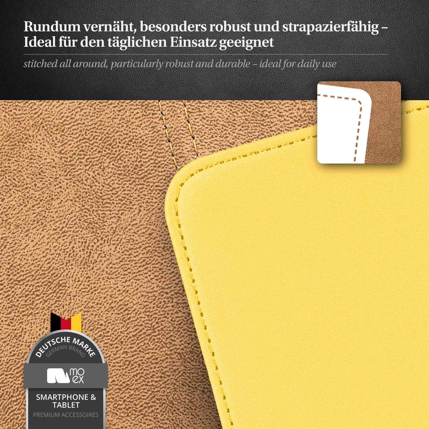 moex Flip Case Huawei Ascend Y300 Klapphülle Leder Optik – Weiteres Produktbild 4
