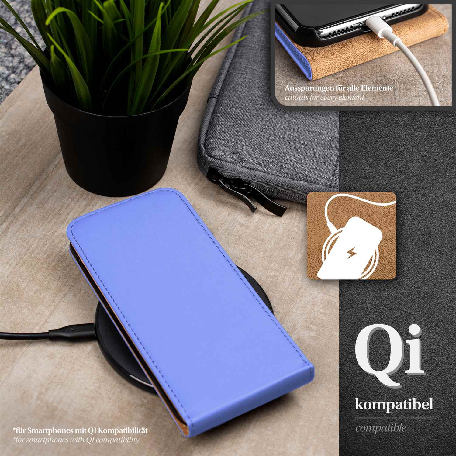 moex Flip Case Huawei Ascend Y300 Klapphülle Leder Optik – Weiteres Produktbild 5