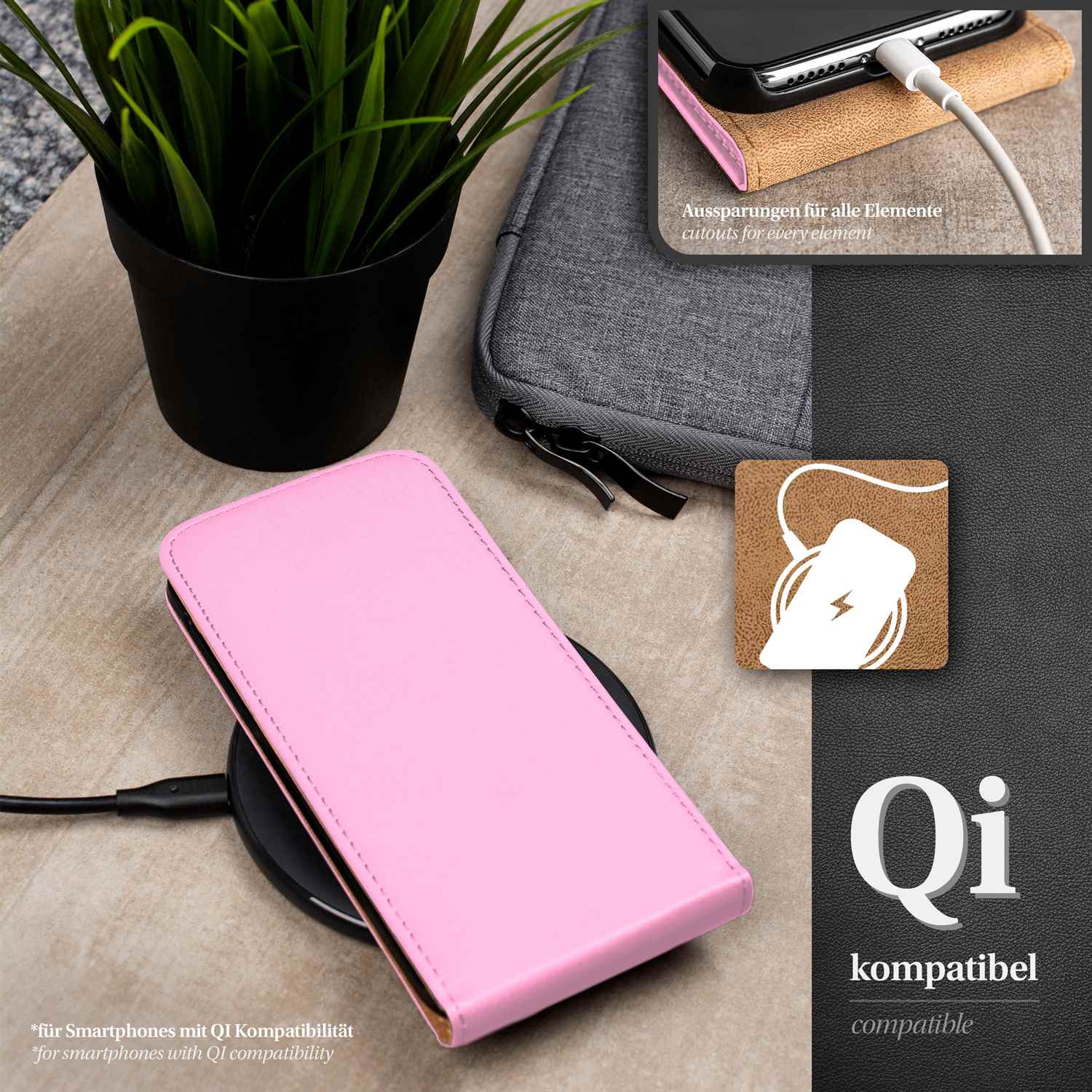 moex Flip Case Huawei Ascend Y300 Klapphülle Leder Optik – Weiteres Produktbild 5