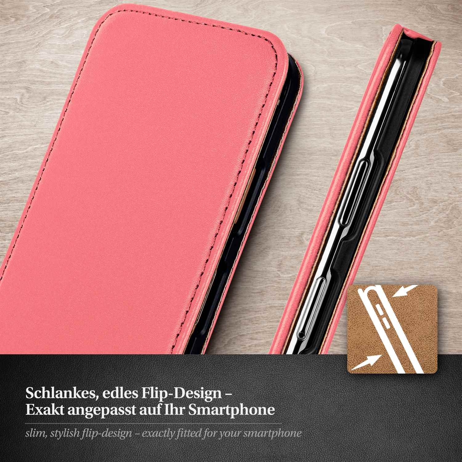 moex Flip Case Huawei Ascend Y300 Klapphülle Leder Optik – Weiteres Produktbild 1
