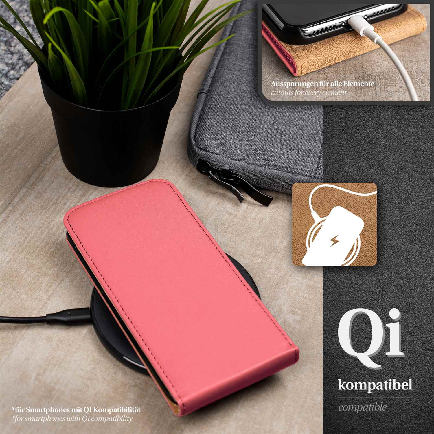 moex Flip Case Huawei Ascend Y300 Klapphülle Leder Optik – Weiteres Produktbild 5