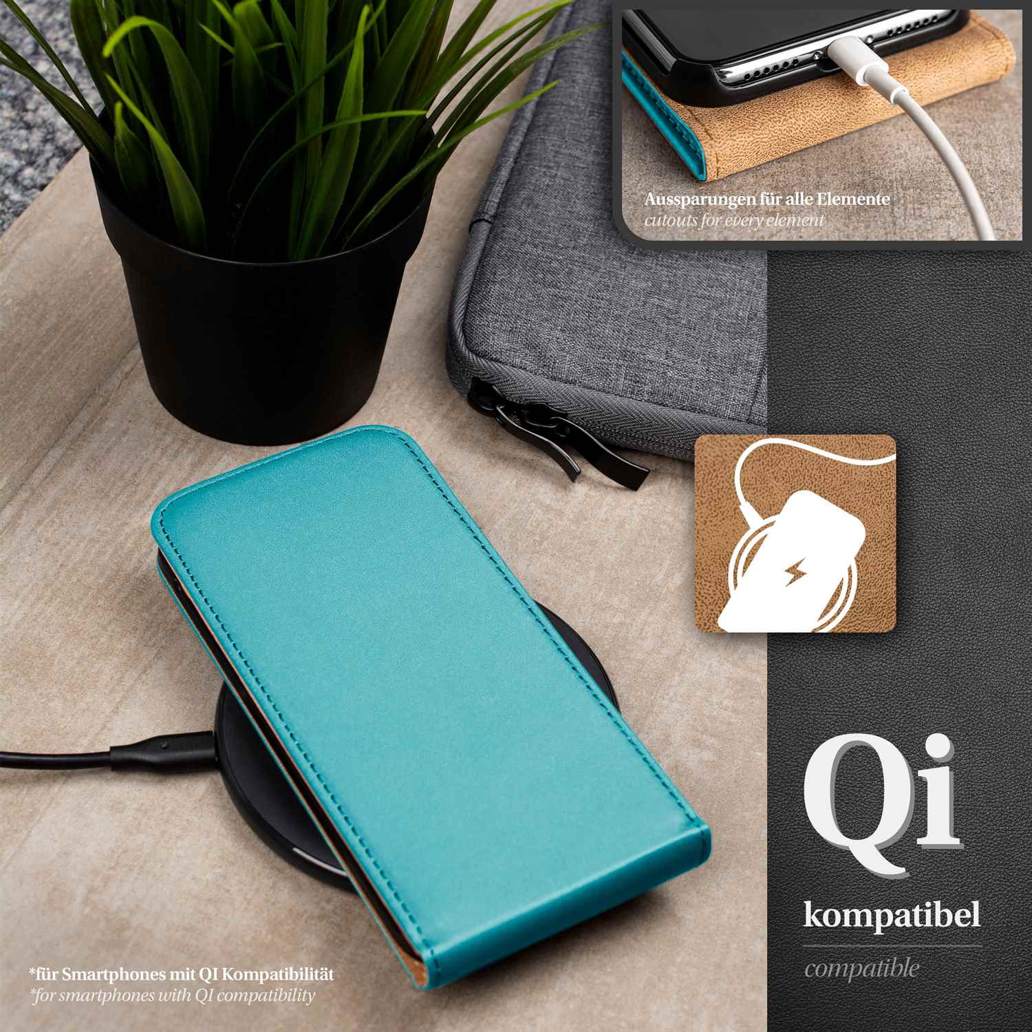 moex Flip Case Huawei Ascend Y300 Klapphülle Leder Optik – Weiteres Produktbild 5