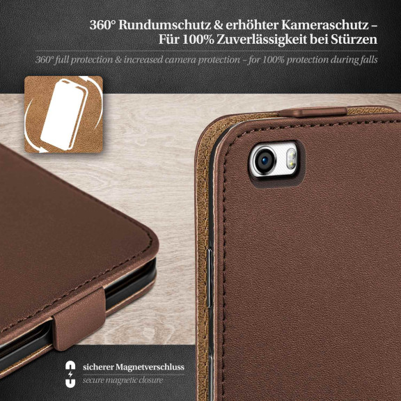 moex Flip Case Huawei Honor 6 Klapphülle Leder Optik – Weiteres Produktbild 3