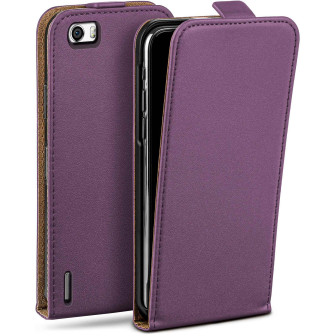moex moex Flip Case Huawei Honor 6 Klapphülle Leder Optik – Indigo-Violet