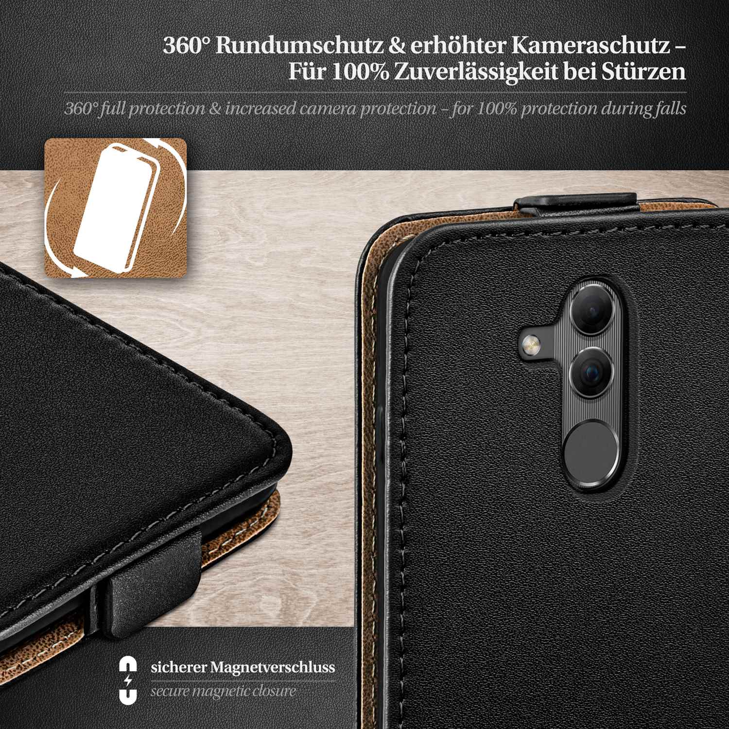 moex Flip Case Huawei Mate 20 Lite Klapphülle Leder Optik – Weiteres Produktbild 3 moex Flip Case Huawei Mate 20 Lite Klapphülle Leder Optik – Weiteres Produktbild 3