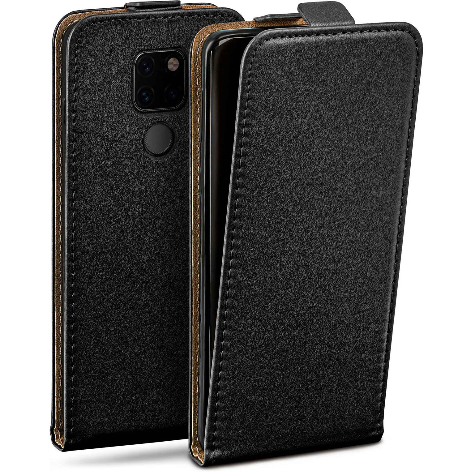 moex Flip Case Huawei Mate 20 Klapphülle Leder Optik – undefined