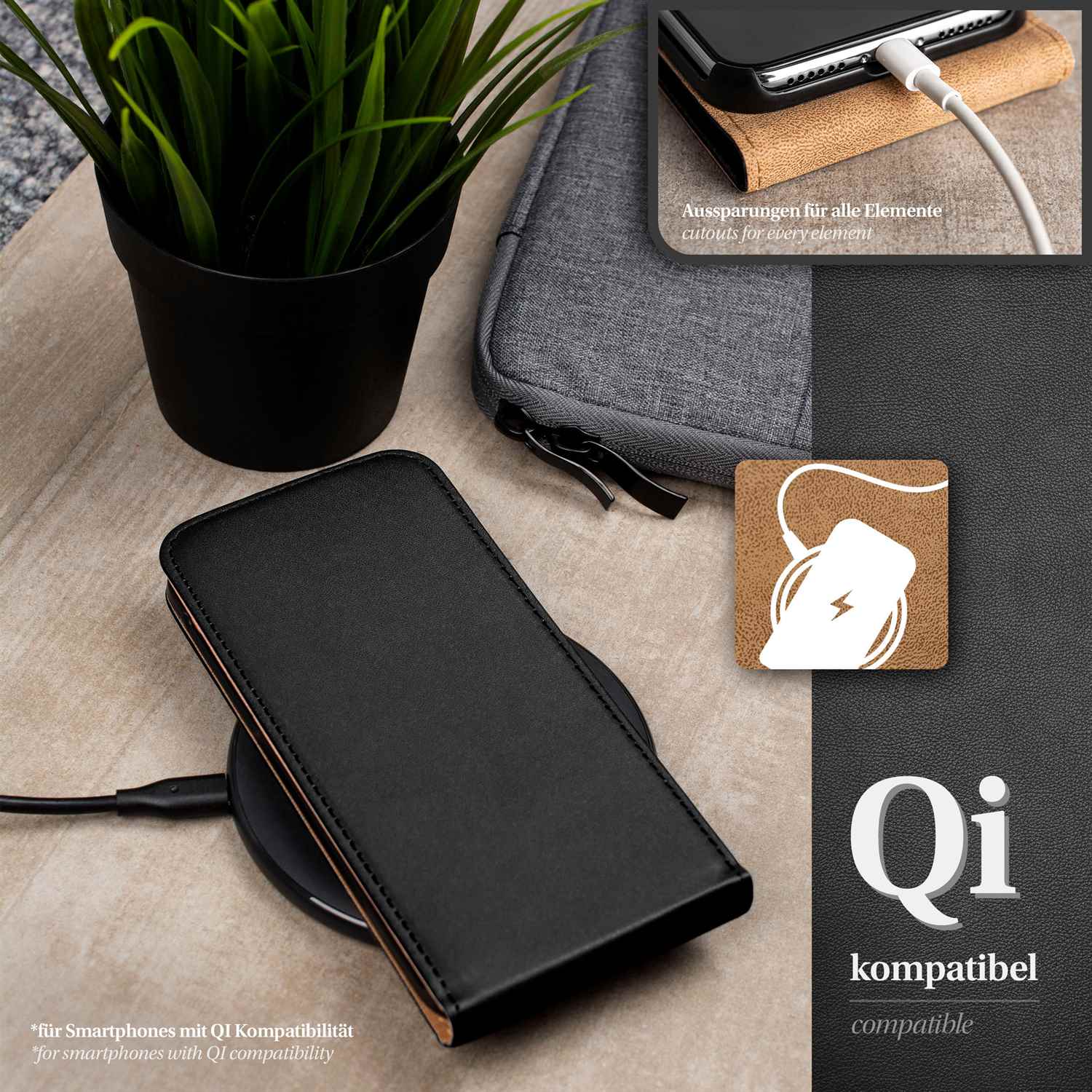 moex Flip Case Huawei P20 Lite (2019) Klapphülle Leder Optik – Weiteres Produktbild 6