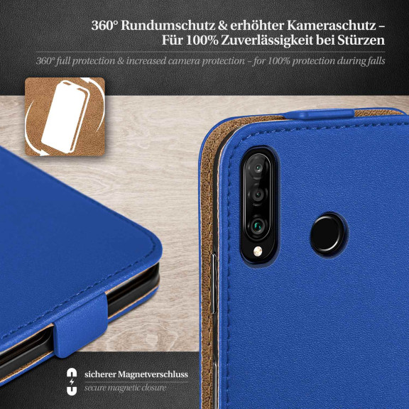 moex Flip Case Huawei P30 Lite Klapphülle Leder Optik – Weiteres Produktbild 3 moex Flip Case Huawei P30 Lite Klapphülle Leder Optik – Weiteres Produktbild 3