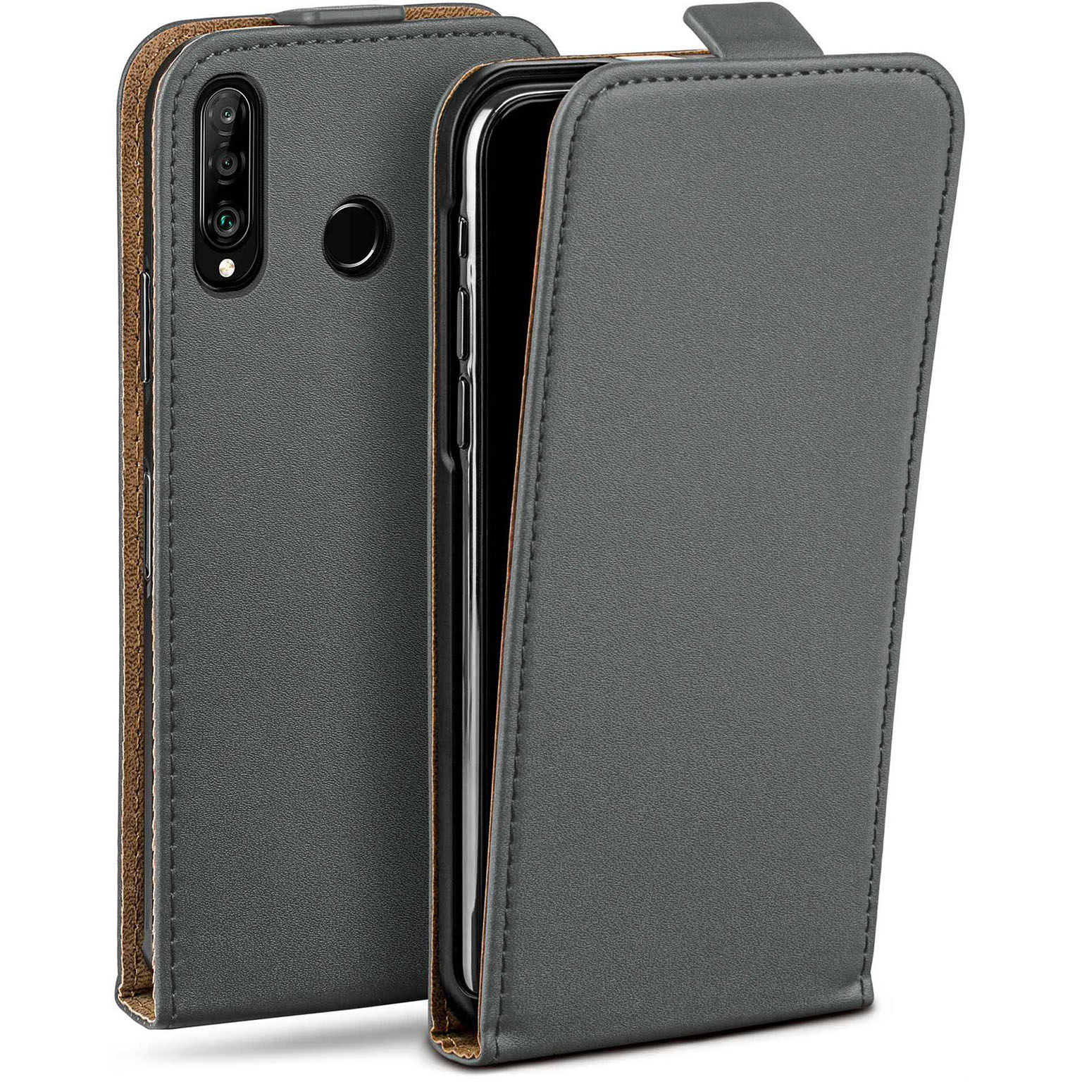 moex Flip Case Huawei P30 Lite New Edition Klapphülle Leder Optik – undefined