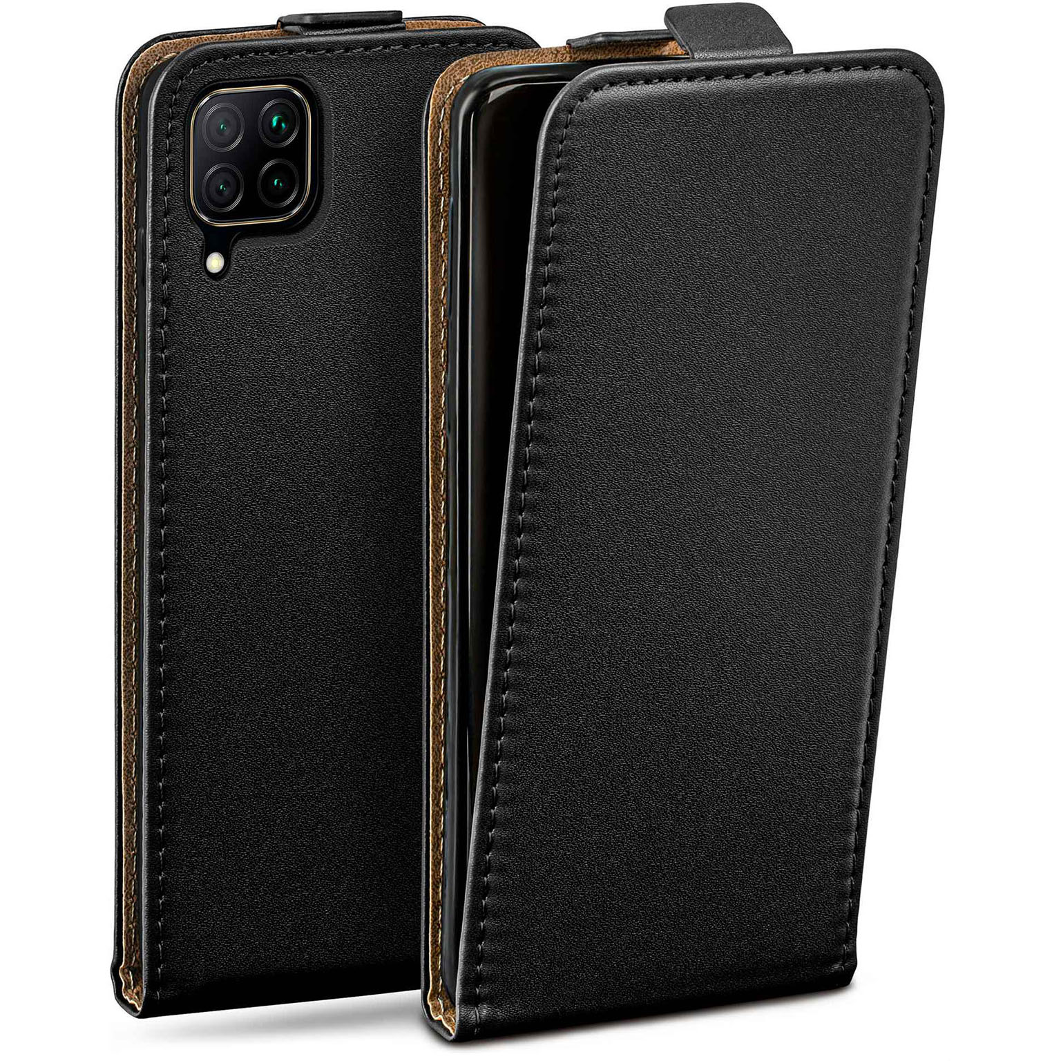 moex Flip Case Huawei P40 Lite Klapphülle Leder Optik – undefined
