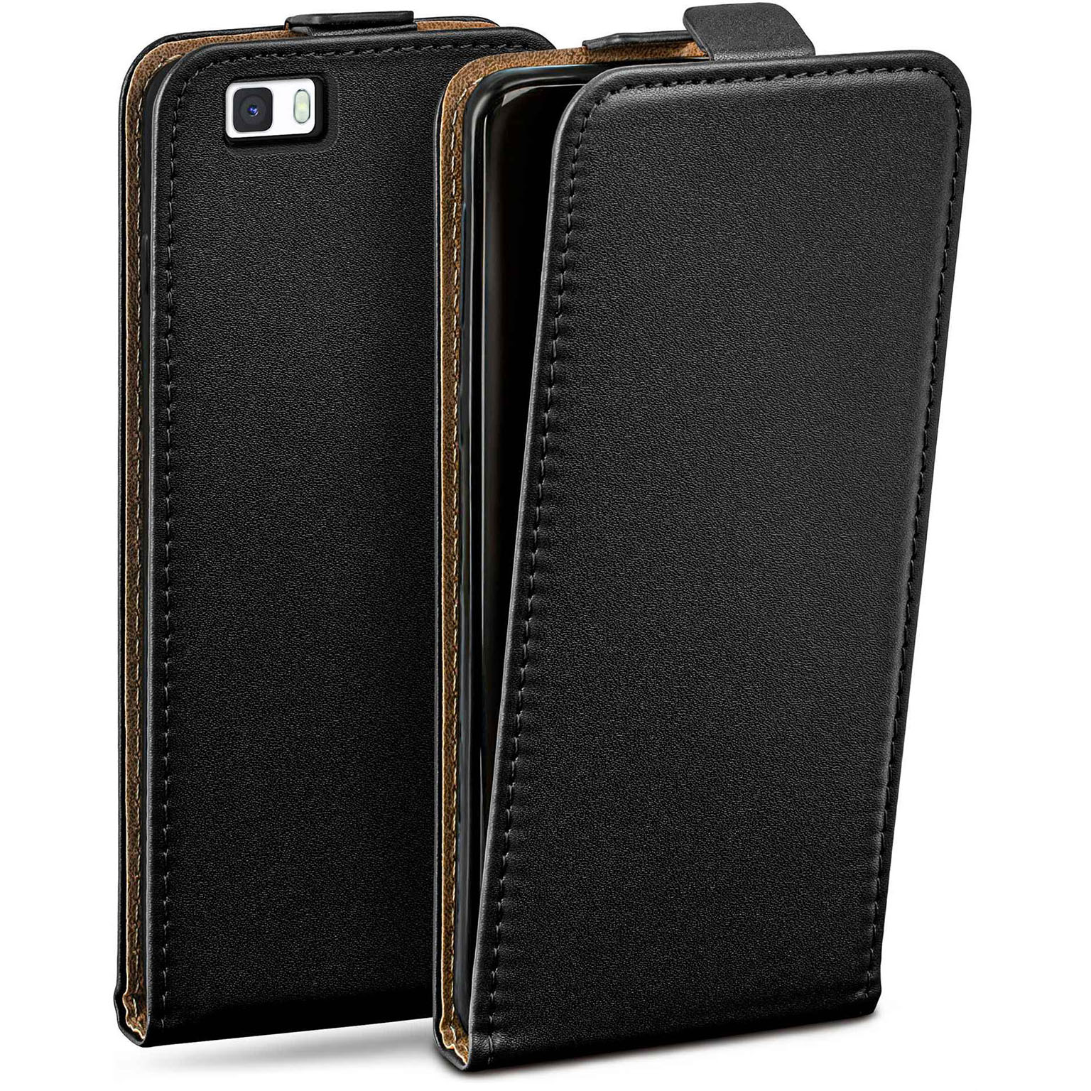 moex Flip Case Huawei P8 Lite 2015 Klapphülle Leder Optik – Weiteres Produktbild 1 moex Flip Case Huawei P8 Lite 2015 Klapphülle Leder Optik – Weiteres Produktbild 1