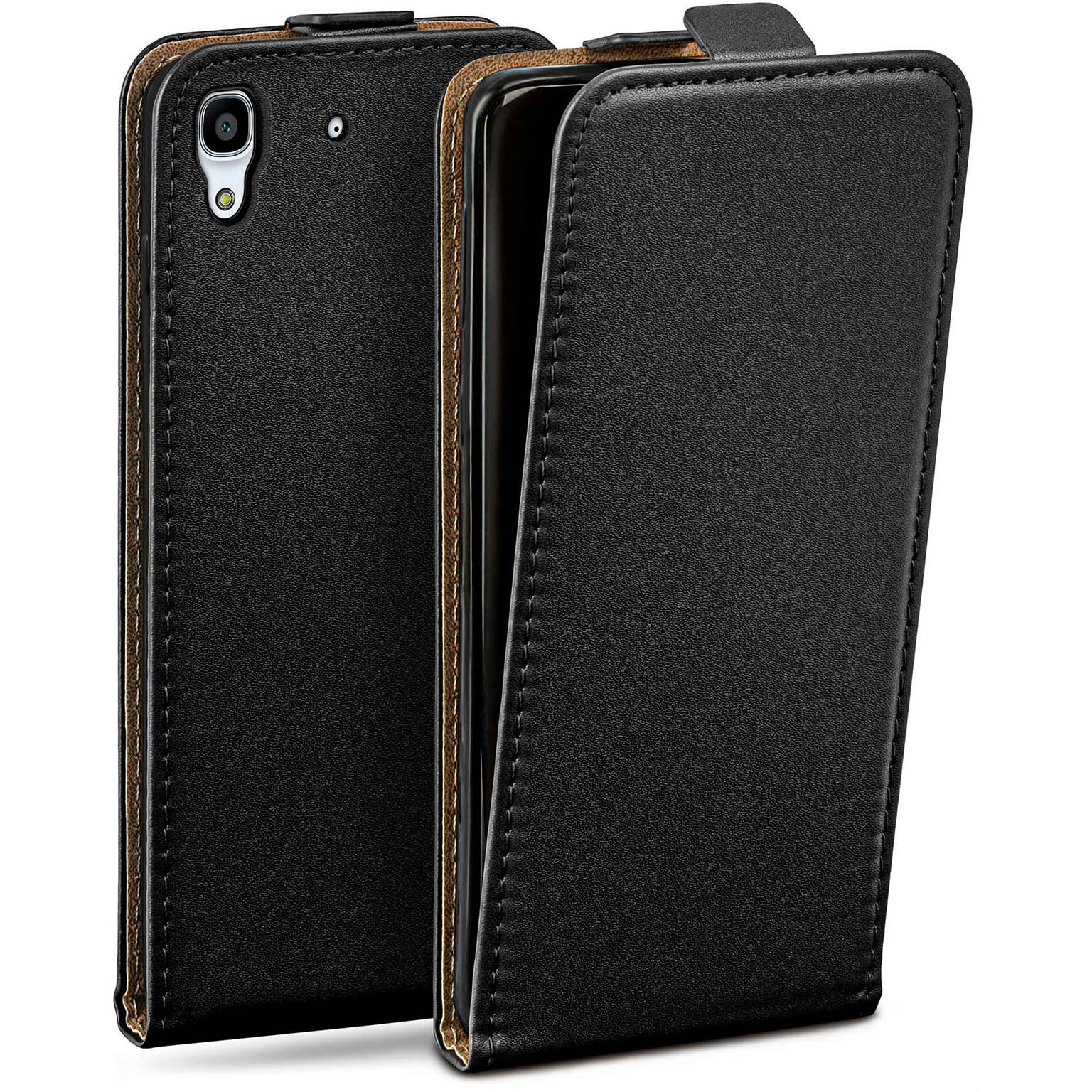 moex Flip Case Huawei Y6 (2015) Klapphülle Leder Optik – Weiteres Produktbild 1 moex Flip Case Huawei Y6 (2015) Klapphülle Leder Optik – Weiteres Produktbild 1
