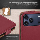moex Flip Case iPhone 17 Pro Max Klapphülle Leder Optik – Produktbild 3