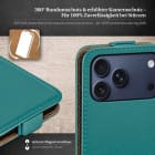 moex Flip Case iPhone 17 Pro Max Klapphülle Leder Optik – Produktbild 3
