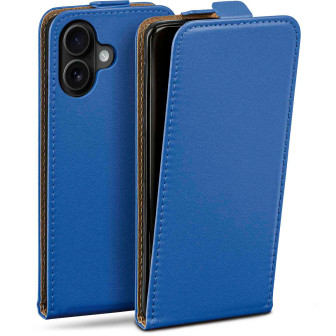 moex moex Flip Case iPhone 17 Klapphülle Leder Optik – Marineblau