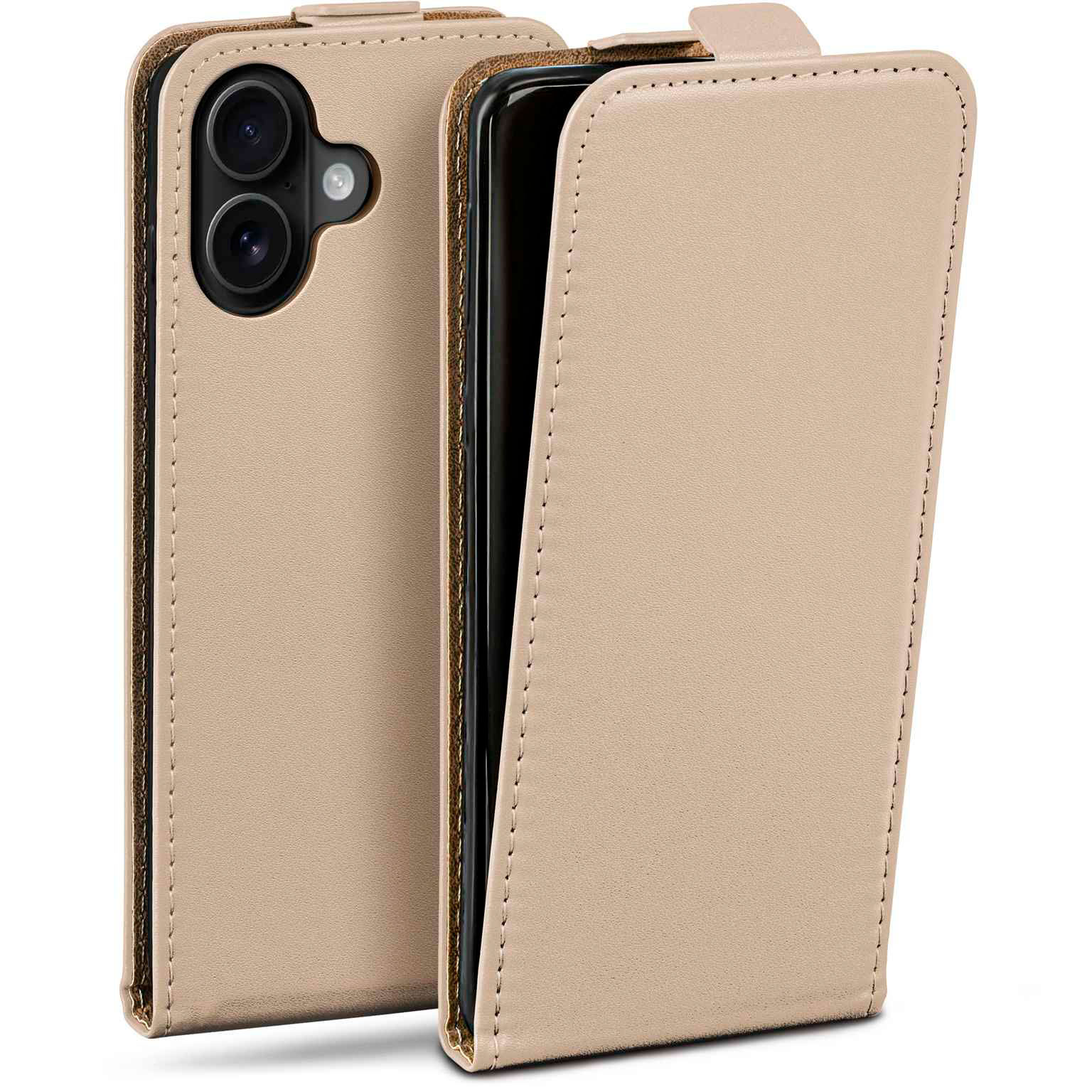 moex Flip Case iPhone 17 Klapphülle Leder Optik – Weiteres Produktbild 1 moex Flip Case iPhone 17 Klapphülle Leder Optik – Weiteres Produktbild 1