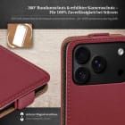 moex Flip Case iPhone 18 Pro Max Klapphülle Leder Optik – Produktbild 3