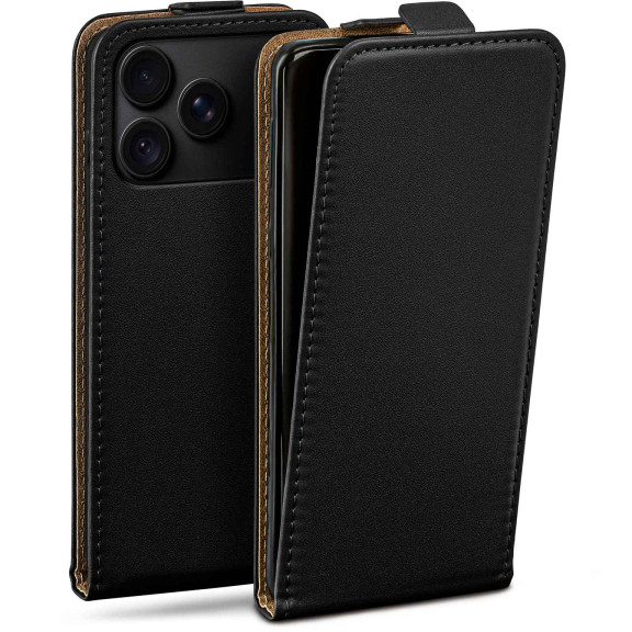 moex Flip Case iPhone 18 Pro Max Klapphülle Leder Optik – Weiteres Produktbild 1