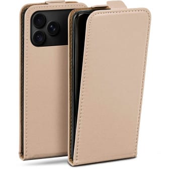 moex Flip Case iPhone 18 Pro Klapphülle Leder Optik – Taupe moex Flip Case iPhone 18 Pro Klapphülle Leder Optik – Taupe
