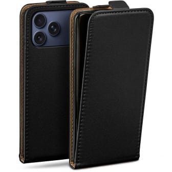 moex Flip Case iPhone 18 Pro Klapphülle Leder Optik – Tiefschwarz moex Flip Case iPhone 18 Pro Klapphülle Leder Optik – Tiefschwarz