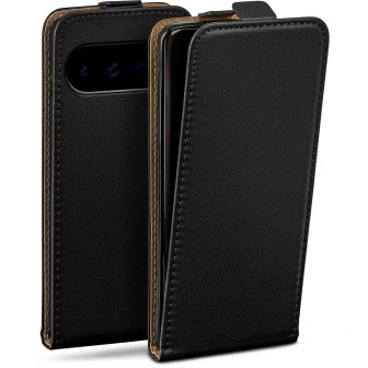 moex Flip Case Google Pixel 11 Pro XL Klapphülle Leder Optik – Tiefschwarz