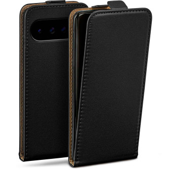 moex Flip Case Google Pixel 11 Pro Klapphülle Leder Optik – Tiefschwarz