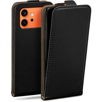 moex moex Flip Case Honor 600 Klapphülle Leder Optik – Tiefschwarz
