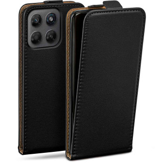 moex moex Flip Case Motorola Moto G37 Klapphülle Leder Optik – Tiefschwarz