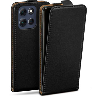 moex moex Flip Case Motorola Moto G86 5G Klapphülle Leder Optik – Tiefschwarz
