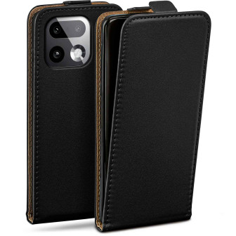 moex moex Flip Case Realme 16 Pro Plus Klapphülle Leder Optik – Tiefschwarz