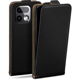 moex moex Flip Case Realme 16 Pro Plus Klapphülle Leder Optik – Tiefschwarz