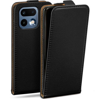 moex moex Flip Case Realme 16 Pro Klapphülle Leder Optik – Tiefschwarz